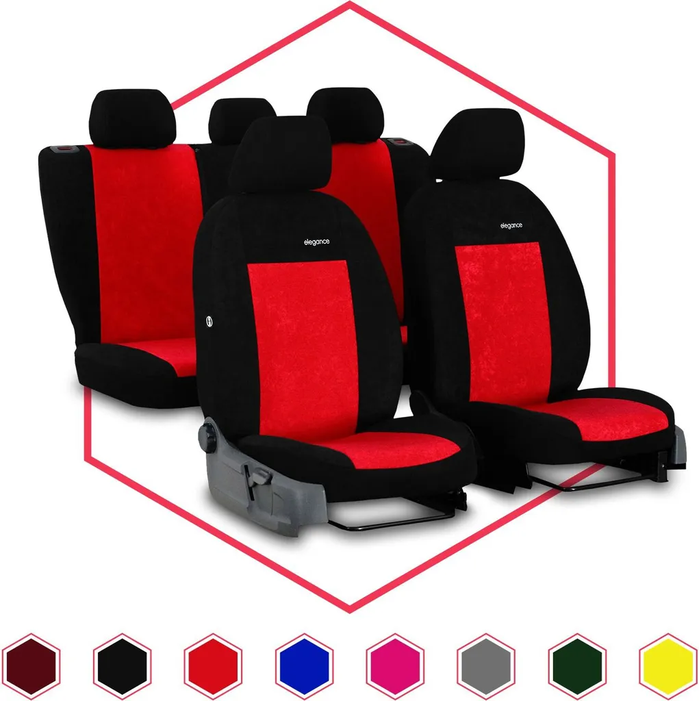 Coprisedili Auto Rossi per Toyota Yaris I | Set Universale Completo