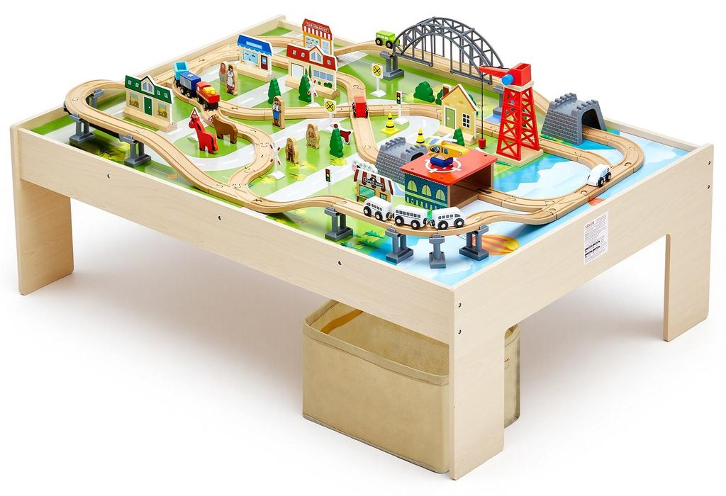 VEVOR Houten activiteitentafel, 120-delig, met inklapbare Productafbeelding 