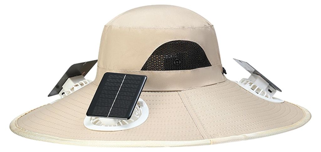 Solar-Ventilator-Sonnenhut mit verstellbarer, breiter Produktbild 