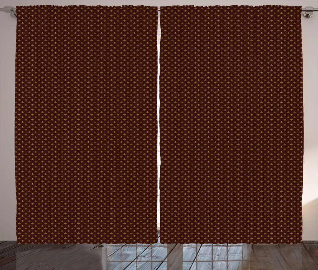 Rideau ABAKUHAUS Fleur De Lis Bordeaux, Paire de Voilages 280x225 cm