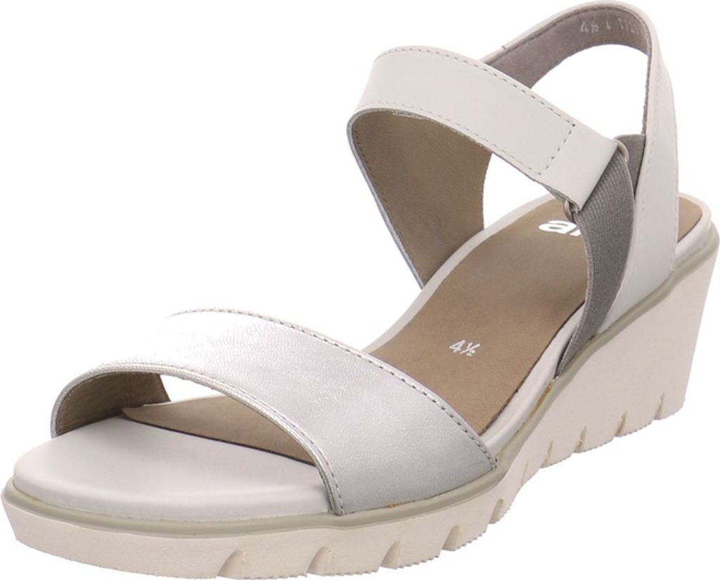 Ara Da.-Sandale Damenschuhe Sandalen Flach Sandale Weiß, Schuhgröße:EUR 39 | UK 6