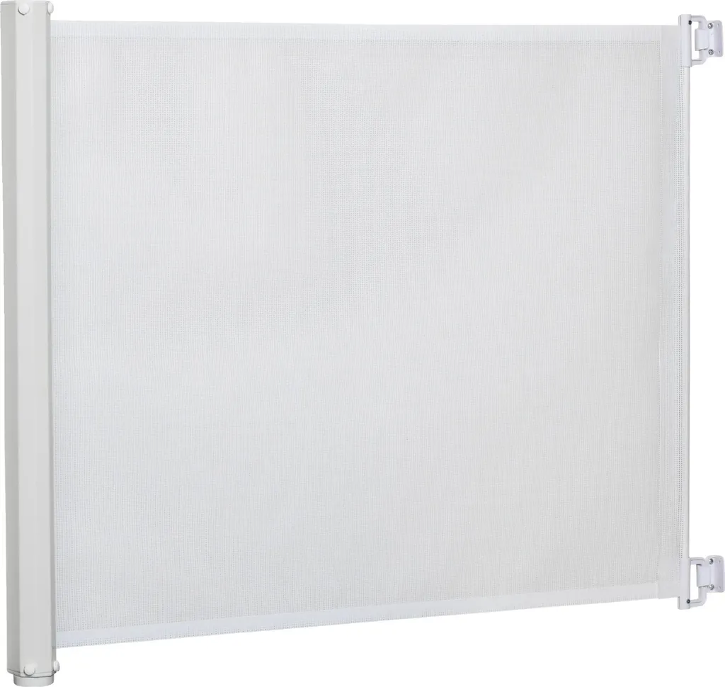 Barrière de sécurité escalier pour chien réglable 115 cm métal blanc