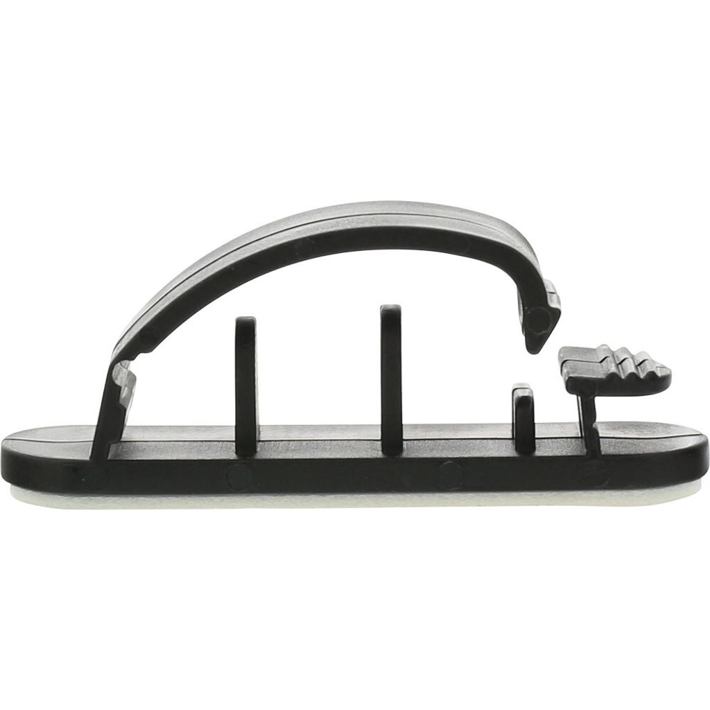 InLine Kabelmanager, mit Klebesockel, 5,4cm, schwarz,10er Pack