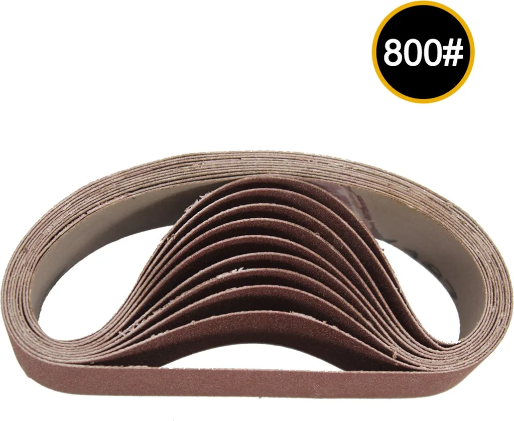Nastri Abrasivi 30x330mm P800 | Set 10 Pezzi per Levigatrice a Nastro Mini