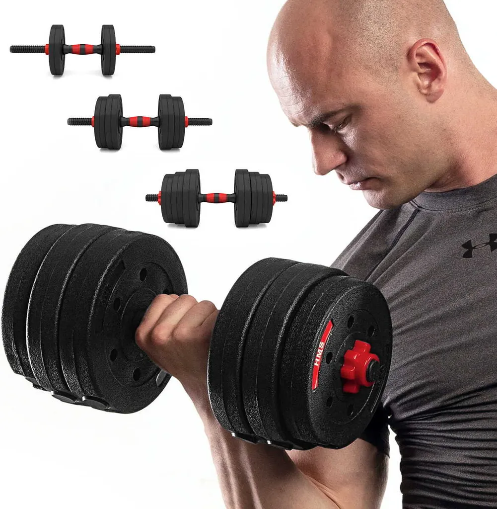 Haltères Composites 20 kg HMS SGP20 - Kit Musculation Complet Maison - 10