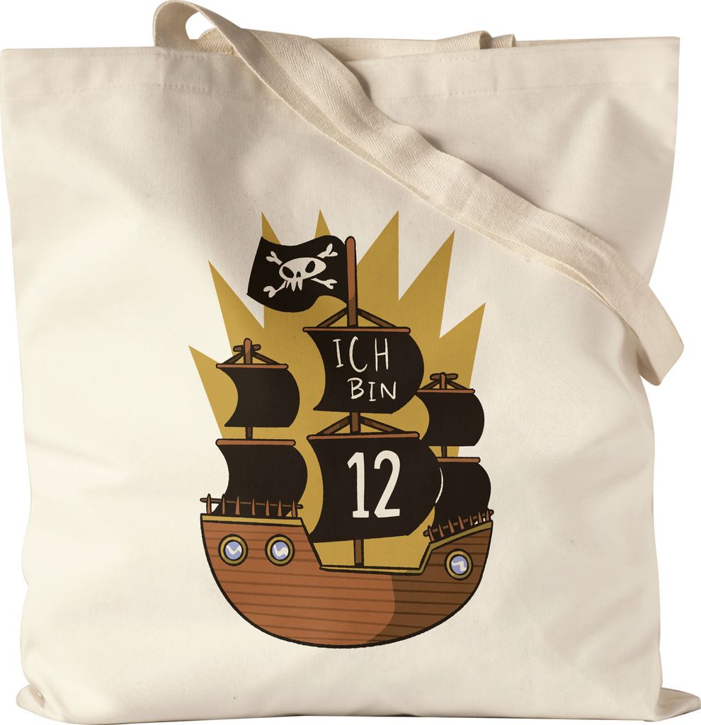 Geburtstag 12 Jahre Jutebeutel 12 Jahre 12. Geburtstag Piraten Pirat Motto