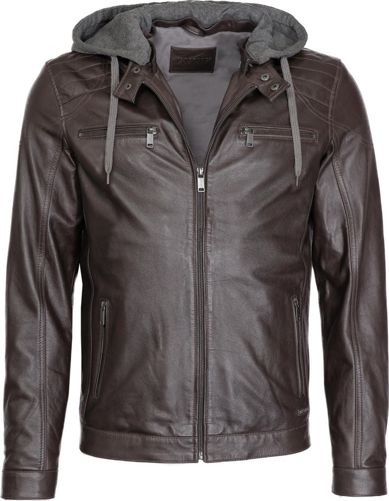 Mustang Lederjacke Foster Herren dark brown S