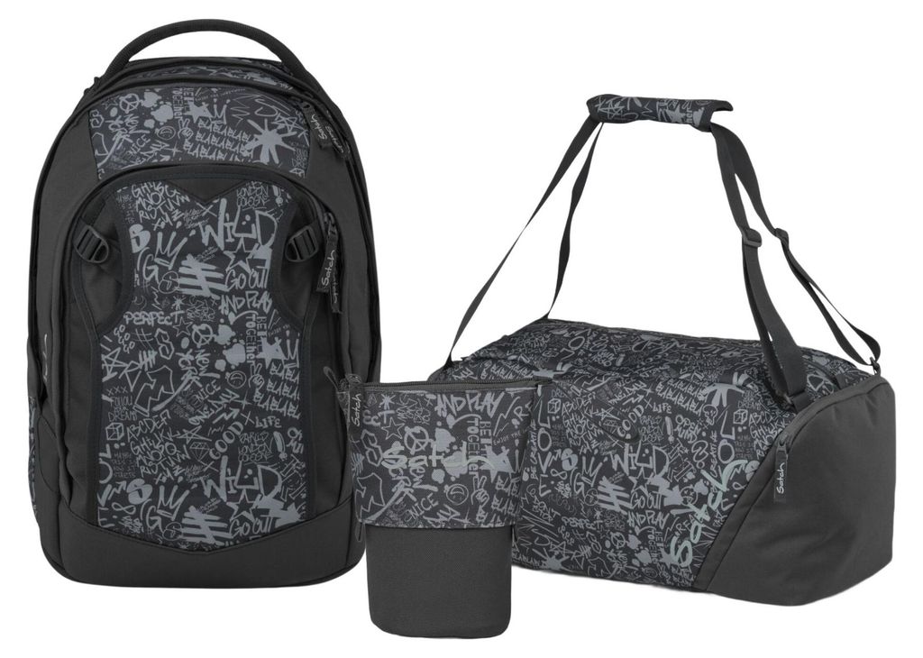 Satch, Schulrucksack-Set MATCH PLUS Street Ink 3-teilig, Produktbild 