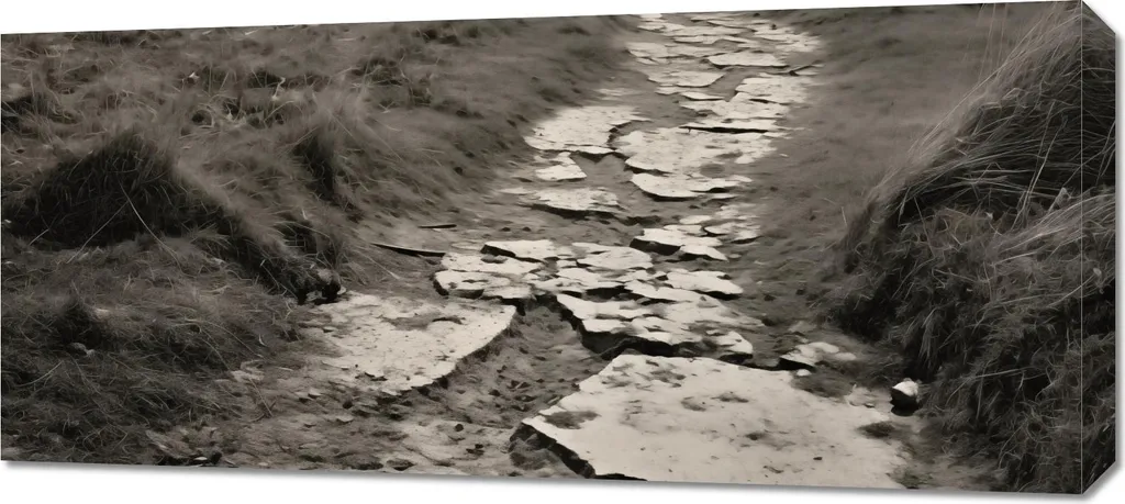 Quadro 90x40 cm Sentiero della Memoria tra le Dune - Arredo Mare