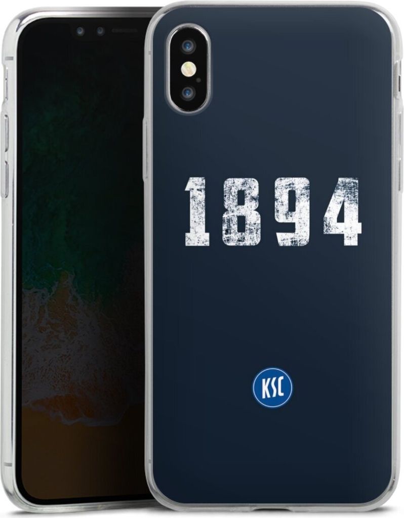 DeinDesign Slim Hülle für Apple iPhone X Silikon Case Ultra Dünn Handyhülle Bundesliga KSC Karlsruher SC