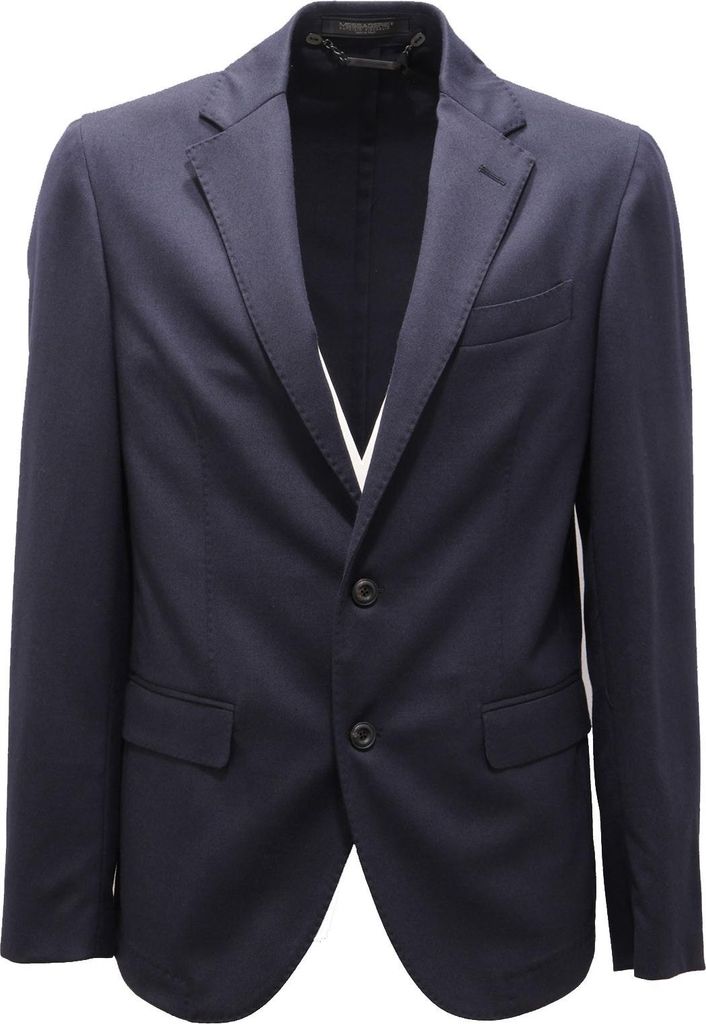 2254AG giacca uomo MESSAGERIE blue wool blend jacket man