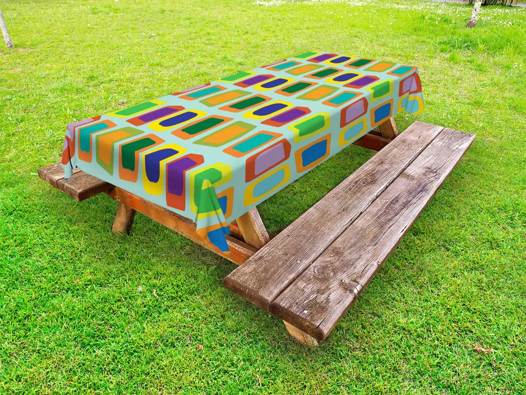 Tovaglia 145x210 ABAKUHAUS - Tessuto Tecnico Astratto Multicolore