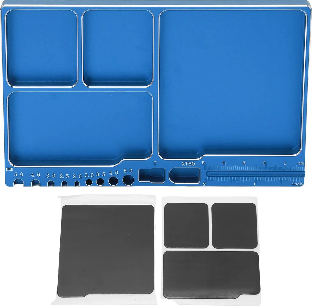 Coupelle Aimantée pour Réparation RC et Drone en Aluminium Bleu Durable