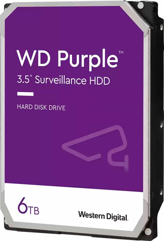 Western Digital WD Purple 6TB 256MB 3.5 Zoll SATA Interne Surveillance Festplatte (CMR)