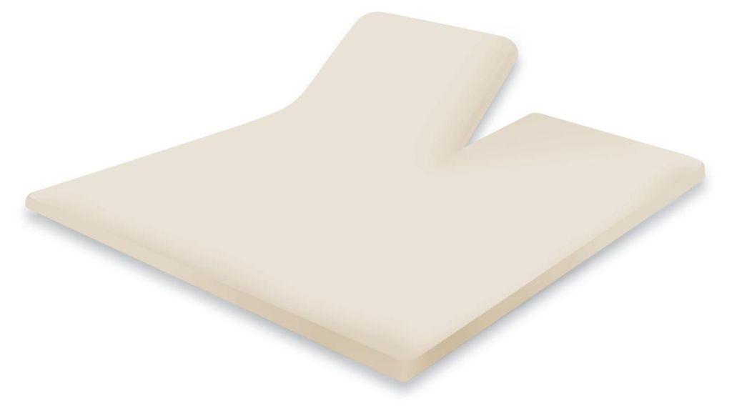 Eleganzzz Split-Topper-Spannbetttuch Perkal – Elfenbein  – Produktbild 