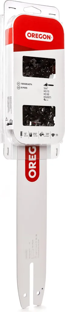 Oregon 543484: Kit Guida 40cm e 2 Catene Professionali 55 Maglie 3/8 - 10