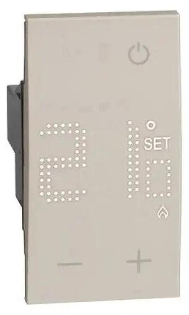 Thermostat Bticino Living Now 230V sable KM4441 pour chauffage central