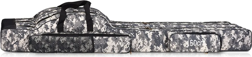 Sac de Pêche 120cm/150cm 3 Couches Fourreau de Canne à Pêche Pliable - 6