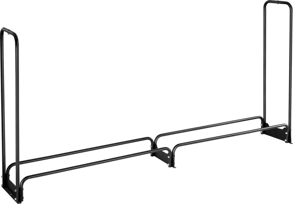 Range-bûches extérieur XL en acier - Support bois pour jardin et véranda - 12