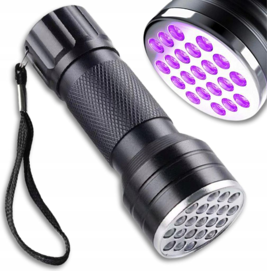 Mini torcia UV 21 LED 395nm rilevatore alluminio compatta Immagine del prodotto 