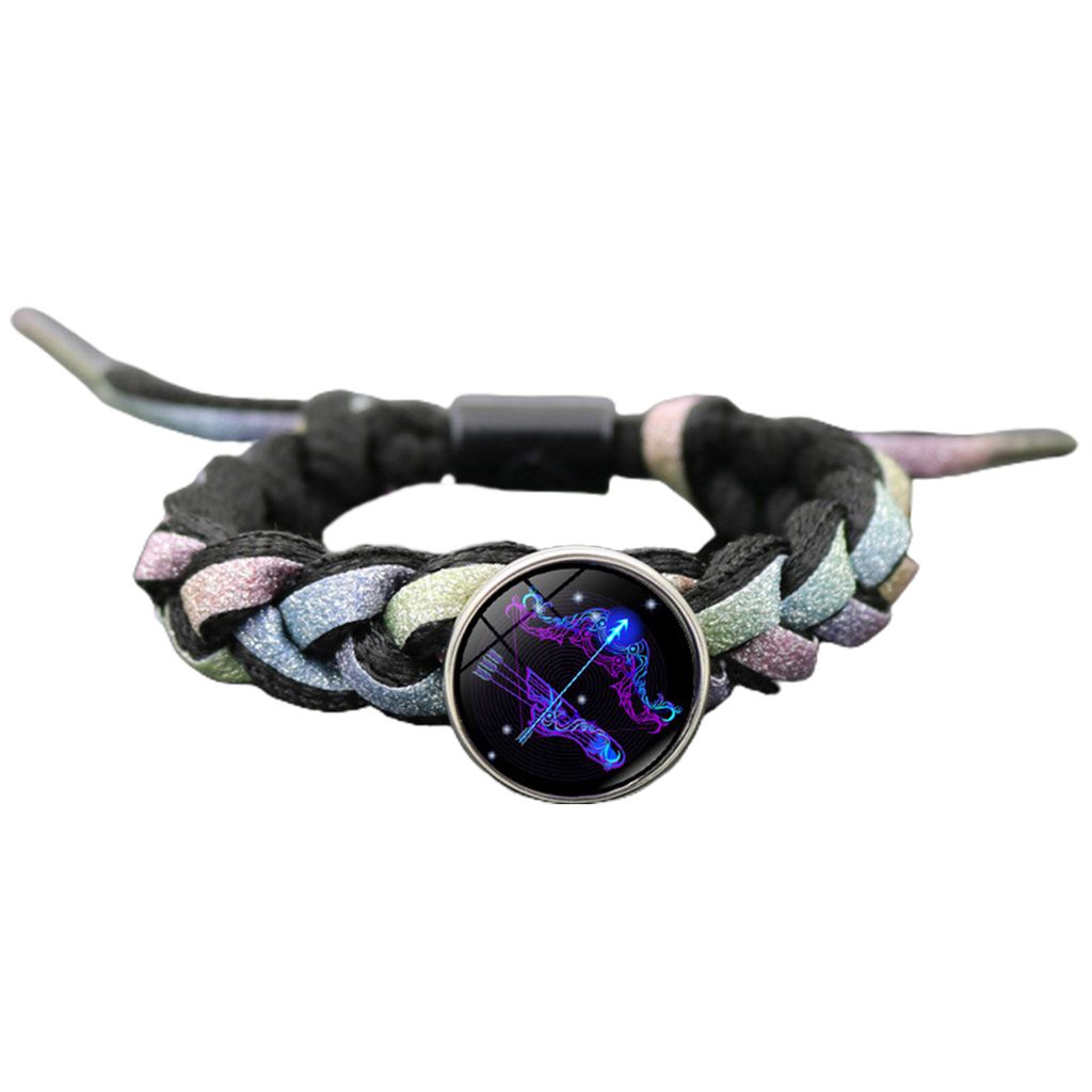 Modisches Armband, glänzendes künstlerisches geflochtenes Sternbild-Paar-Armband für Geschenke-Schütze