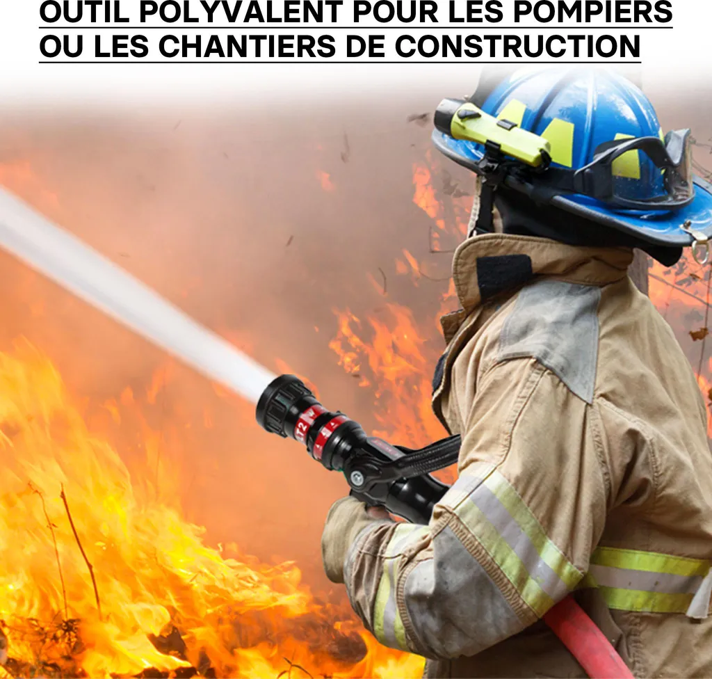 Lance à incendie polyvalente Storz C avec réglage de débit d'eau