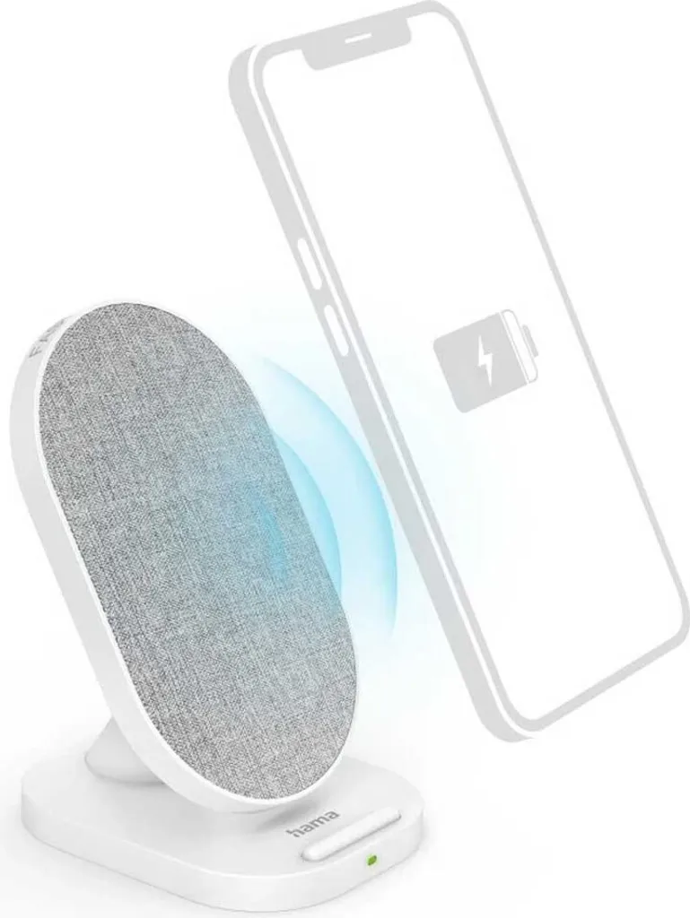 Station de Charge Induction Blanche Hama pour Smartphone avec Câble USB