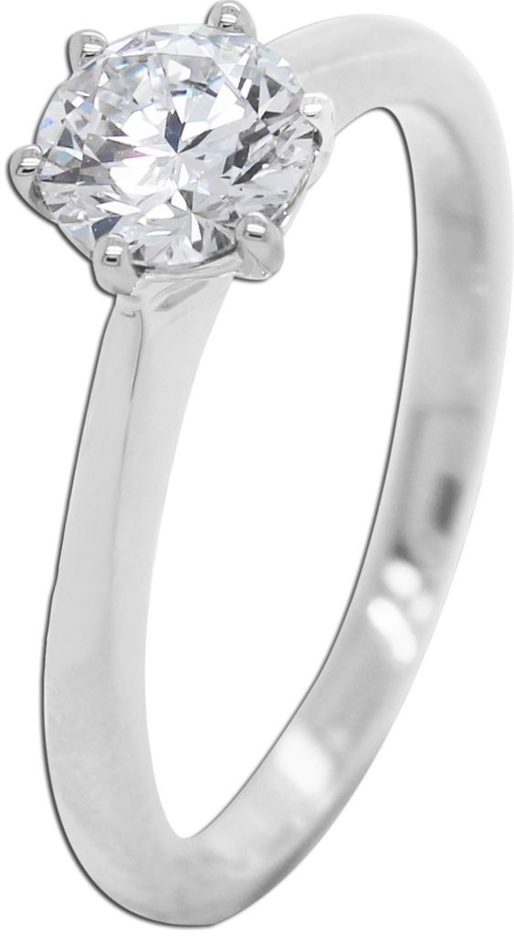 Solitärring 0.75ct F VSI Weißgold 585 14K Lab Grown Diamant 19