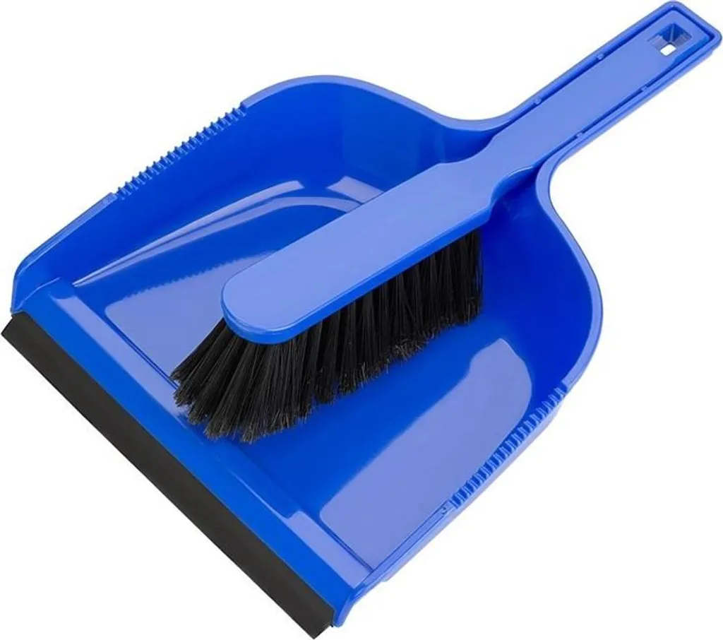 Mini Kit Pulizia Casa Jantex Blu - Paletta e Scopetta Ergonomica