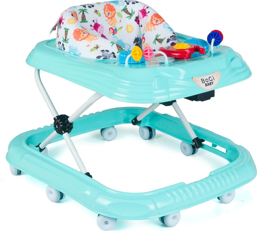 Tobi Gehfrei Lauflernhilfe Lauflernwagen Babywalker mit Spielset Baby Blau