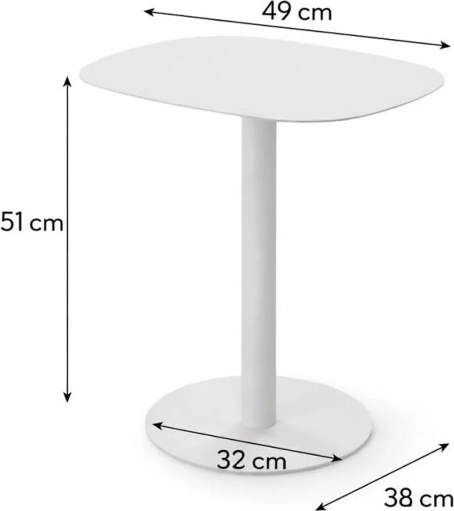 Table d'appoint de chambre SKANDY table de chevet métal compacte