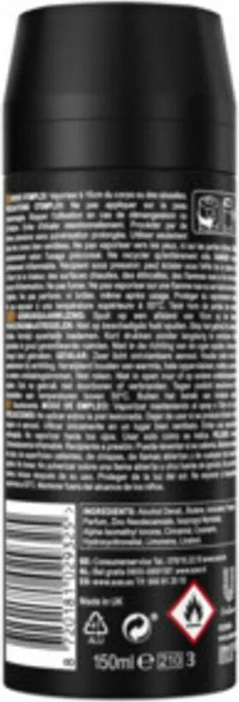 Déodorant spray corps Axe Cuir & Biscuits pour homme format 6x150 ml - 7