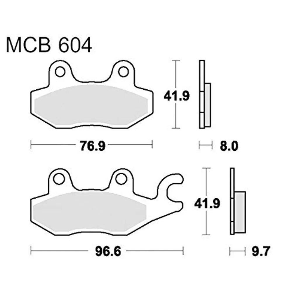 Plaquettes de frein frittées TRW Lucas MCB604SH haute performance moto - 3