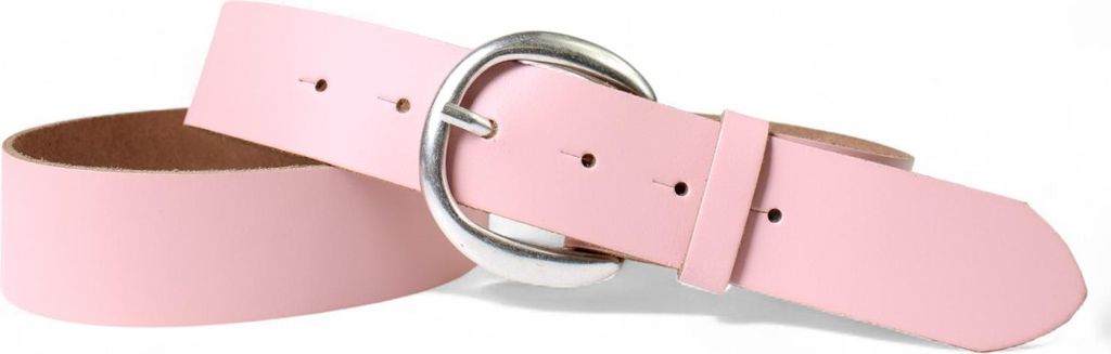 FRONHOFER Gürtel Damen 4 cm runde Gürtelschnalle mattsilber echt Ledergürtel