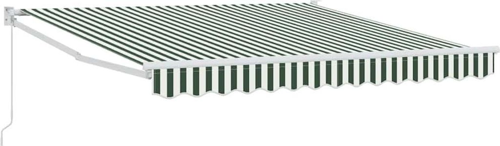 Tenda da sole estensibile vidaXL, verde e bianca, 300 x 250 Immagine del prodotto 