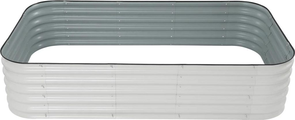Metall Hochbeet - Garten Pflanzkasten - 240x60x43 cm - Outdoor Pflanzbeet - Rechteckig - Für Gemüse & Blumen
