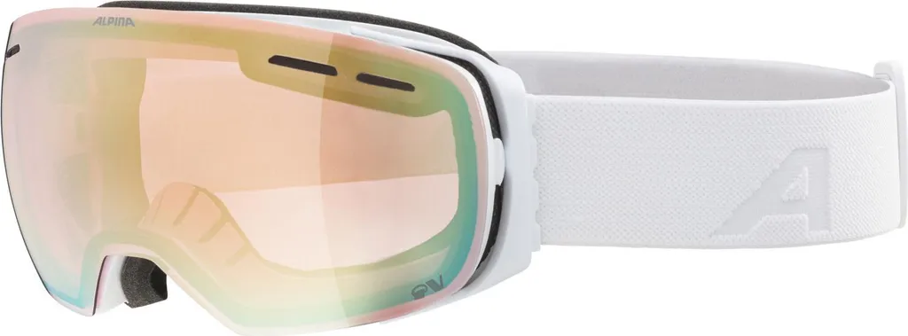 Masque de Ski Photochromique Granby QV Blanc Or pour Haute Montagne