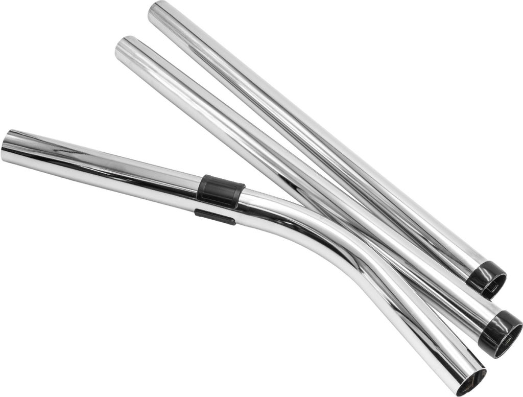 vhbw 3x Staubsaugerohr 3-tlg. mit Verlängerung kompatibel mit Numatic Henry 240 Plus, Eco Plus Staubsauger - 32mm Anschluss, 50 - 150cm Silber