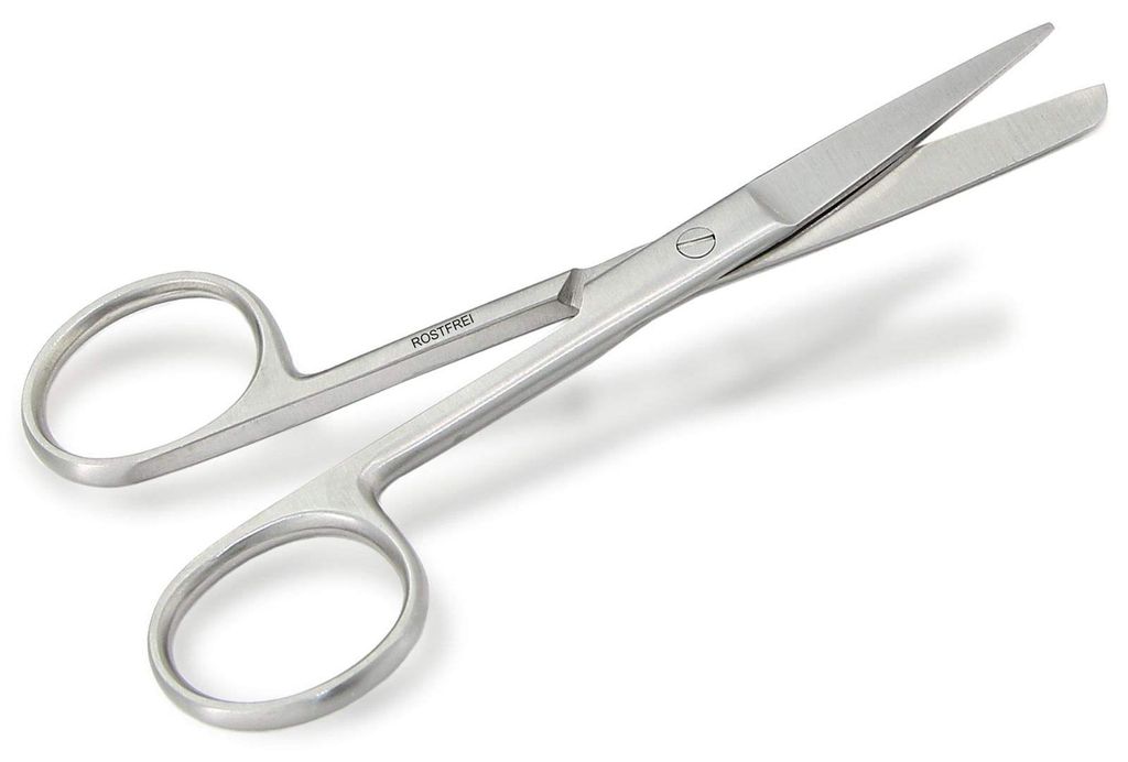 Bastelschere, Papierschere, Mehrzweckschere, Edelstahl, mit geraden, spitzen und abgerundeten Schneiden für Bastelarbeiten, Haushalt und Büro, 16 cm