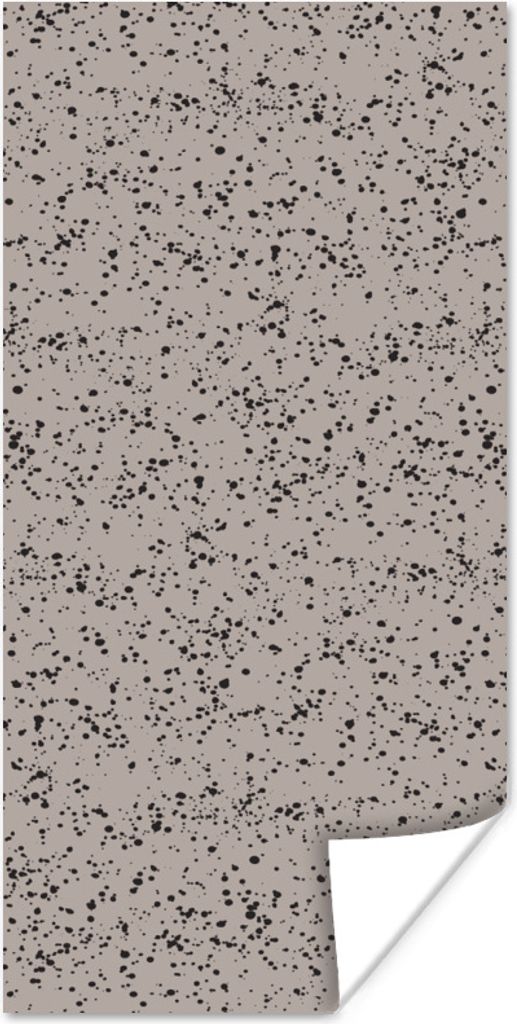 MuchoWow Poster Polka dots - Schwarz - Grau 60x120 cm - Wandschmuck