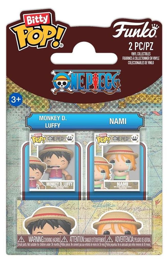 Funko One Piece Bitty Luffy & Nami Figur (2er-pack)   Produktbild 