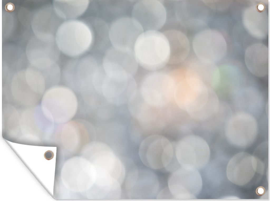 MuchoWow 80x60 cm Outdoor-Poster Gartendeko Sichtschutz Garten Poster für den Garten Unscharfer Hintergrund mit Glitter