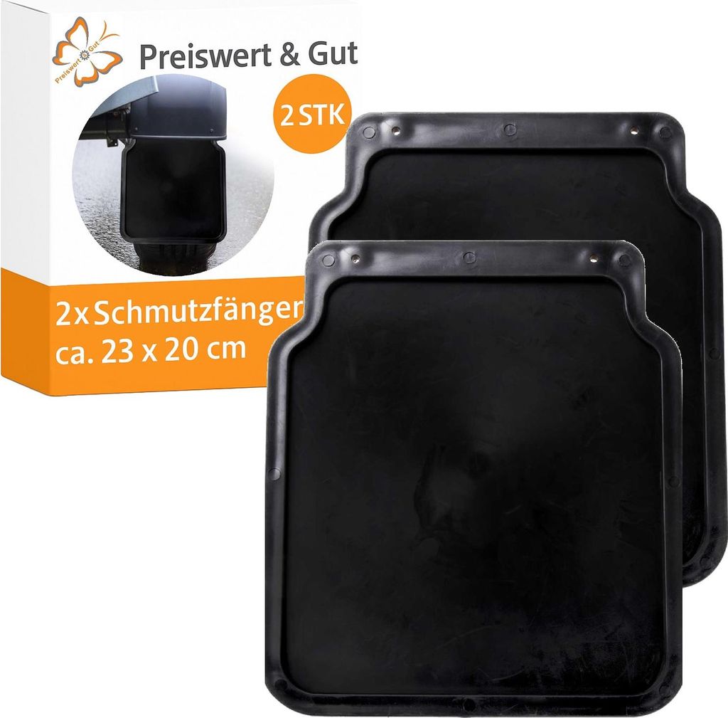 2x Schmutzfänger Set 2 universal 23 x 20 cm schwarz für Produktbild 