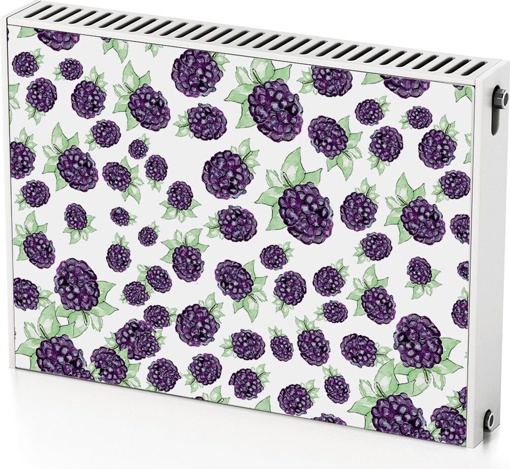 Lila Früchte – Magnetische Heizkörperabdeckung – 80x60 cm – Magnet Heizkörperabdeckung – 3D Würfel – Heizkörperverkleidung – Magne...