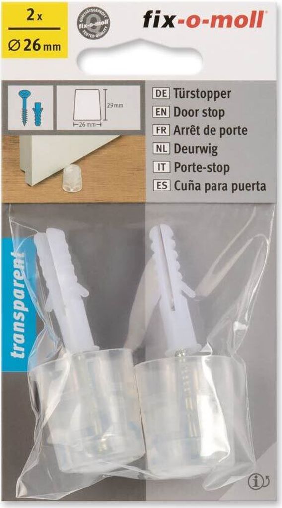 Türstopper fix-o-moll rund 26 mm transparent Produktbild 