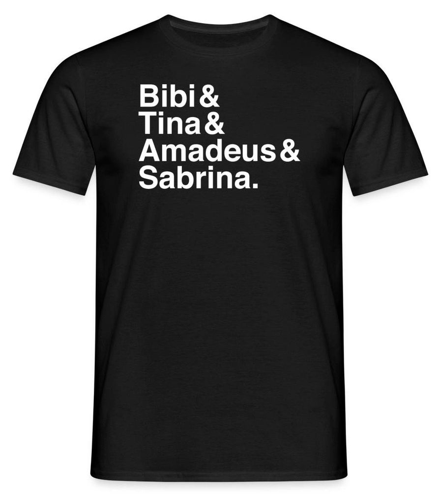 Spreadshirt Bibi & Tina Abenteuer und Freundschaft Männer T-Shirt, L, Schwarz