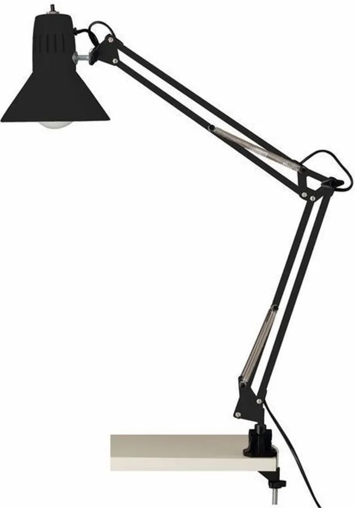 Lampada a pinza Brilliant Hobby Altezza 70 cm In metallo In nero
