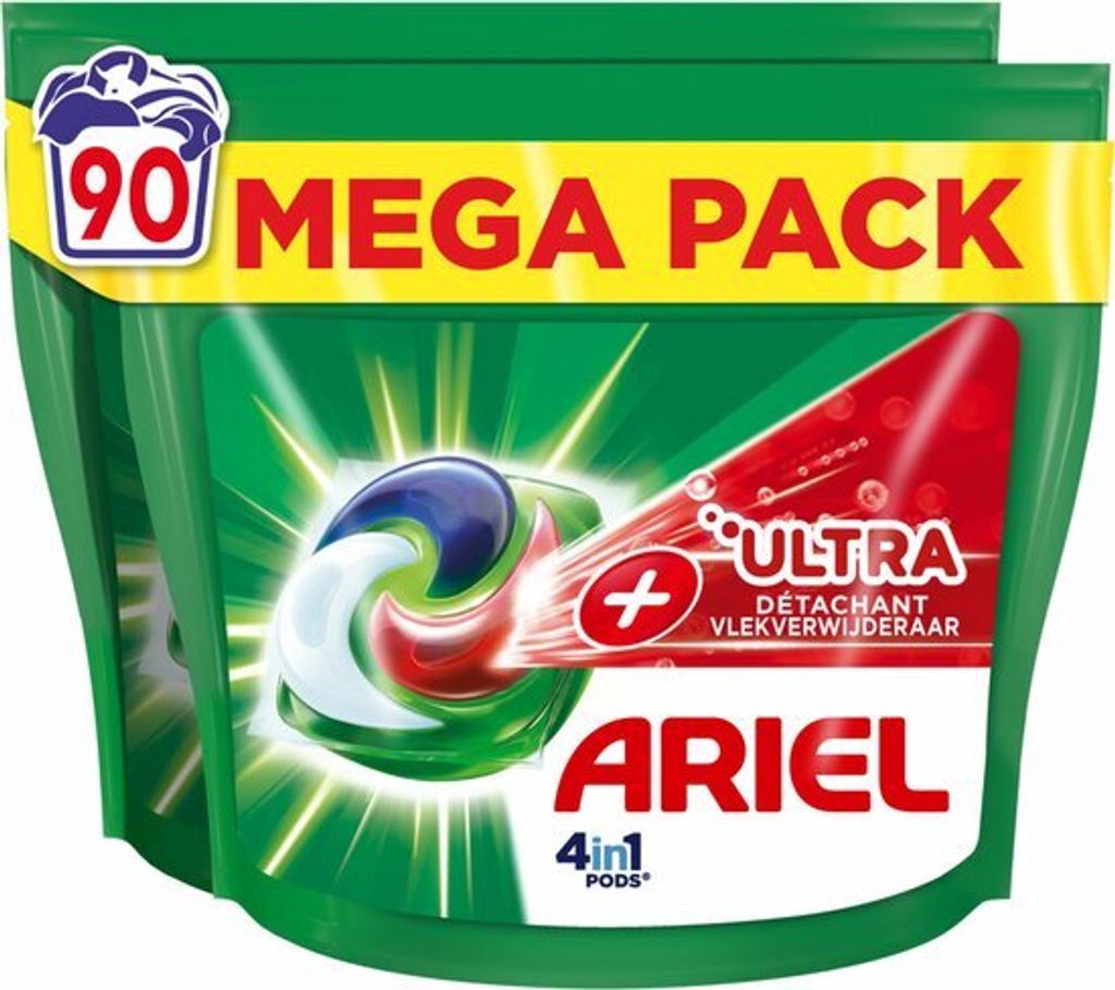 Ariel 4in1 Waschmittelkapseln Ultra-Fleckenentferner – 90 Produktbild 