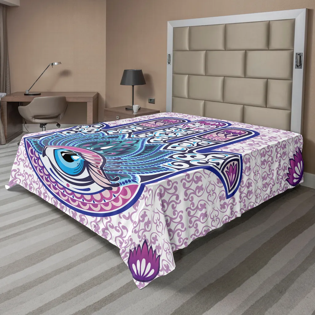 Drap de lit ethnique anti-pli et doux pour protéger et décorer votre lit