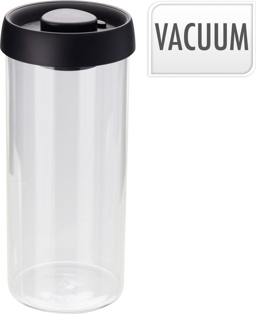 HH - Koopman Vorratsglas Borosilikat mit Vakuumpumpe 1500ml transparent